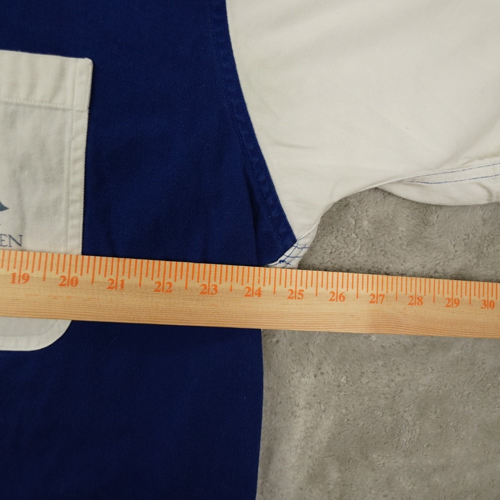 Chaps Ralph Lauren Sailboat Graphic Button Up Shirt Men's XL Colorblock Nautical - Picture 5 of 7